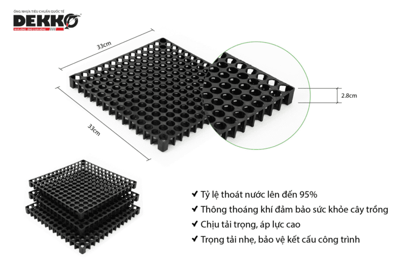 Quy trình lắp đặt vỉ nhựa thoát nước cho hệ thống trồng cây trên sân thượng, đảm bảo thoát nước hiệu quả.